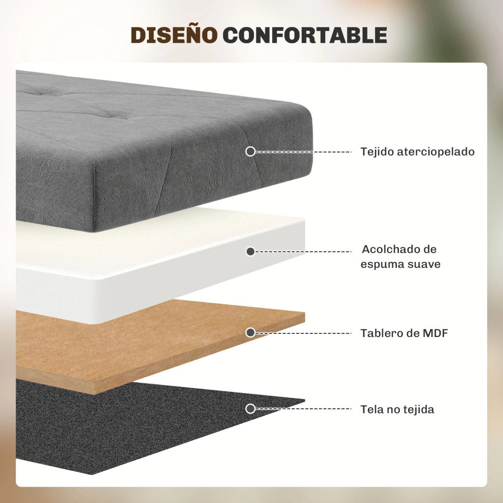 Mobile contenitore con cassetti ¨C zephmum ¨C grigio tessuto 76x38x38 cm