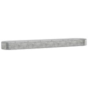 Fioriere | Cassetta per fiori | Letto Giardino Acciaio Zincato 507x100x36cm Argento
