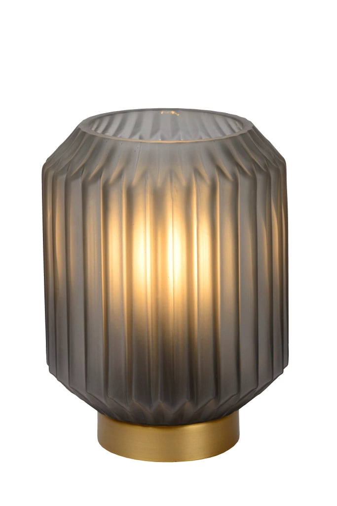 Lampada da tavolo vetro fumé oro E14 Sueno Lucide
