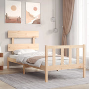 Giroletto senza Materasso-Struttura Letto 90x200 cm in Legno Massello di Pino 255440