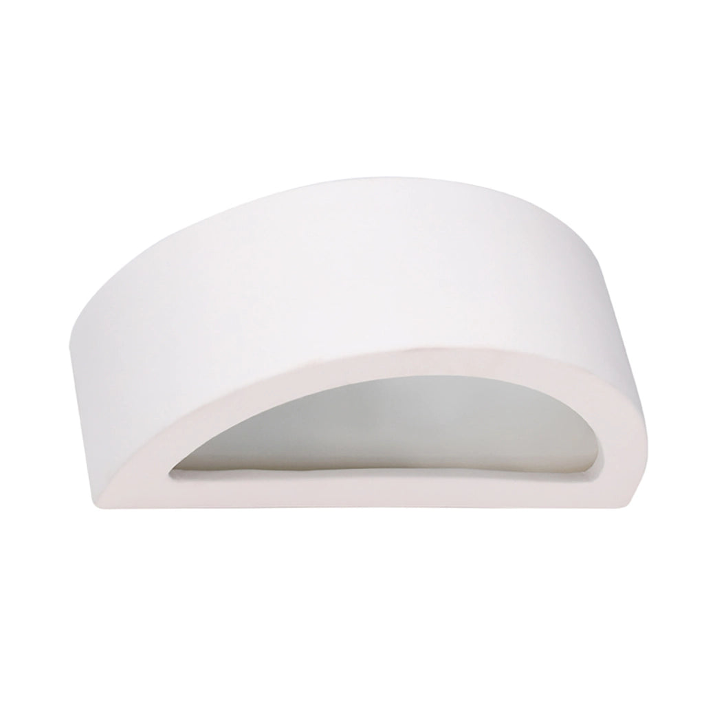 Applique semicircolare in ceramica bianca 30cm LUMERA E27