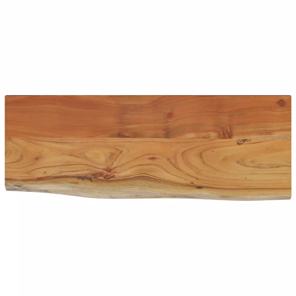 Mensola a Muro 50x20x3,8cm Rettangolare Legno Acacia Bordi Vivi 370271