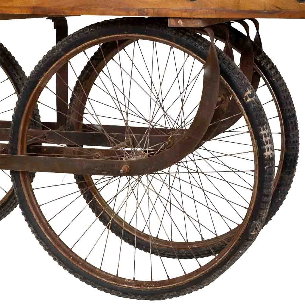 Carrello espositivo in legno, marrone, 180x60x116h cm