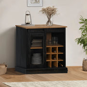 Credenza HALDEN con Anta Scorrevole 80x40x80 cm Legno Massello 4018424