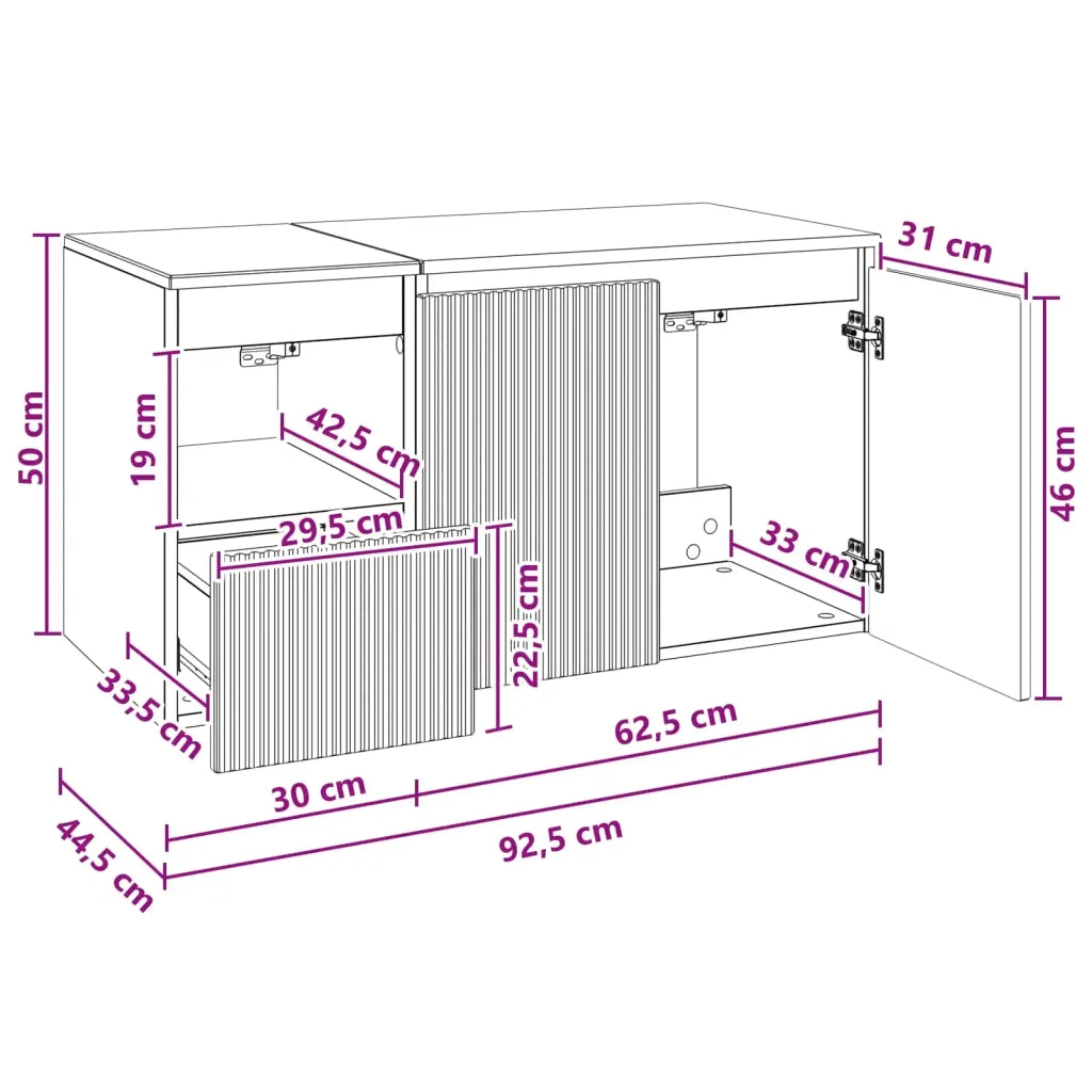 Set di mobili per il bagno 2 pz Bianco Legno ingegnerizzato 3404114