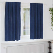 Tende oscuranti 2 pcs Blu Scuro 140 x 175 cm Velluto 4107199