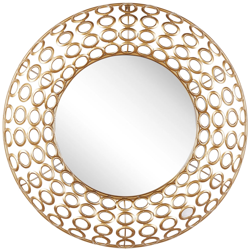 Specchio da parete ovale dorato ø 80 cm arte da parete Decor Soggiorno in stile eclettico