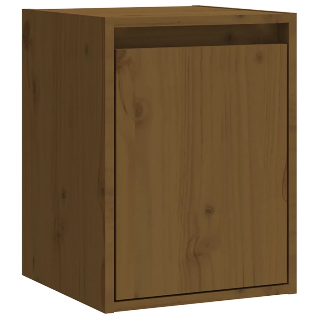 Pensili 2 pz Marrone Miele 30x30x40cm in Legno Massello di Pino cod mxl 32942