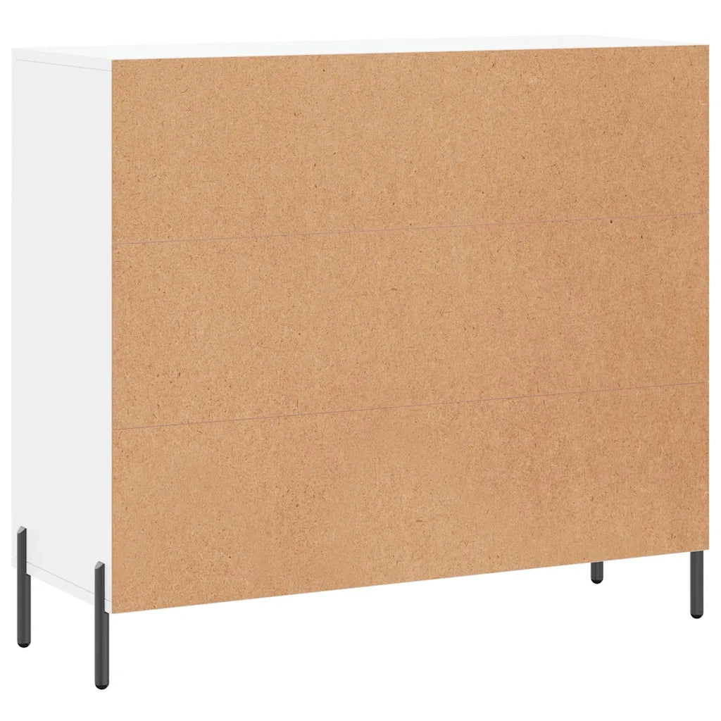 Credenza | Madia | Buffet da pranzo | Armadio da pranzo Bianca 90x34x80 cm in Legno Multistrato
