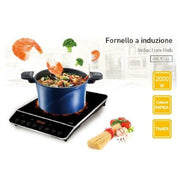 Trade Shop - Piastra Ad Induzione Elettrica 2000w Da 60 A 240 C° Piano Cottura Elettrico -