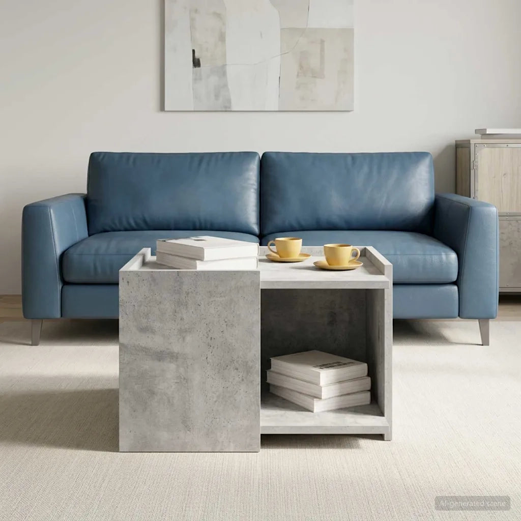 Tavolino da salotto Grigio Cemento 50,5 x 50 x 33 cm 8001005