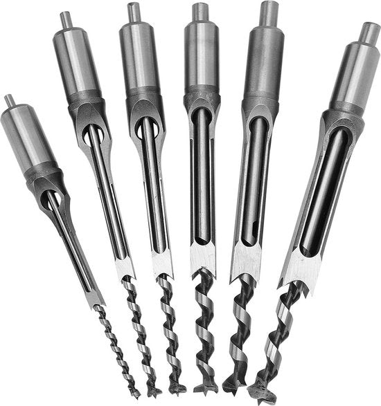 Set di punteria a quadrato per forare e trapanare Marhynchus acciaio carbonio HSS set per lavorazione del legno set di installazione per costruzione punteria a spirale