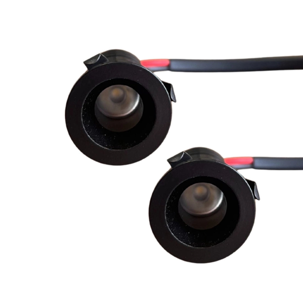 2 Pezzi Mini Faretto Led Da Incasso Rotondo, Carcassa Nera 3000K, 1W 80LM 220V, Ø22*40mm, Foro 17mm, Angolo 15° IP20
