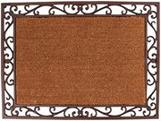 Matte di alluminio per porte esterne - Mattoni di cocco per esterno - Tieni lontano il fango - Gieto pesante - 75 x 55 cm - Marrone