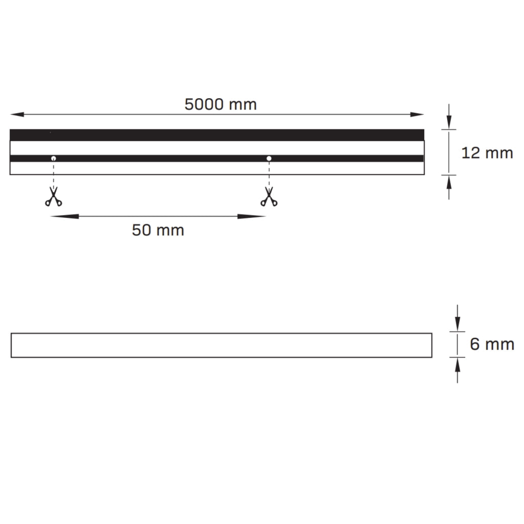 Striscia LED Neon 24V 5m Blu IP65 Impermeabile Polux