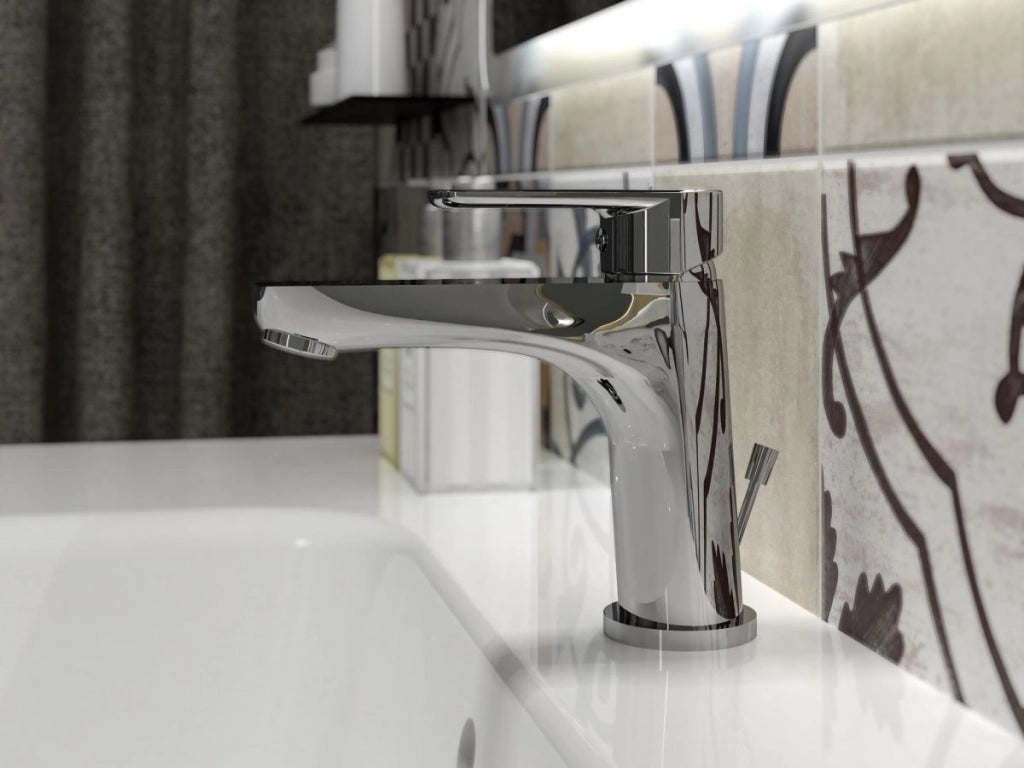 Miscelatore Rubinetto Lavabo Monocomando Cromato Serie ECOSTYLE