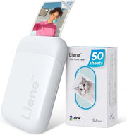 Stampante fotoinstantanea mini con Bluetooth | Stampante portatile per smartphone | 50 adesivi autoadesivi per stampa