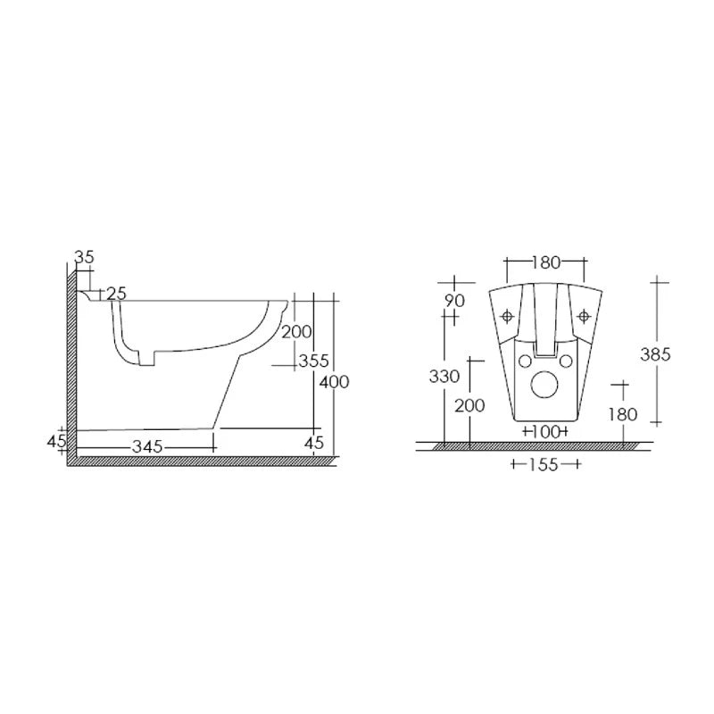 Bidet sospeso - serie fiore