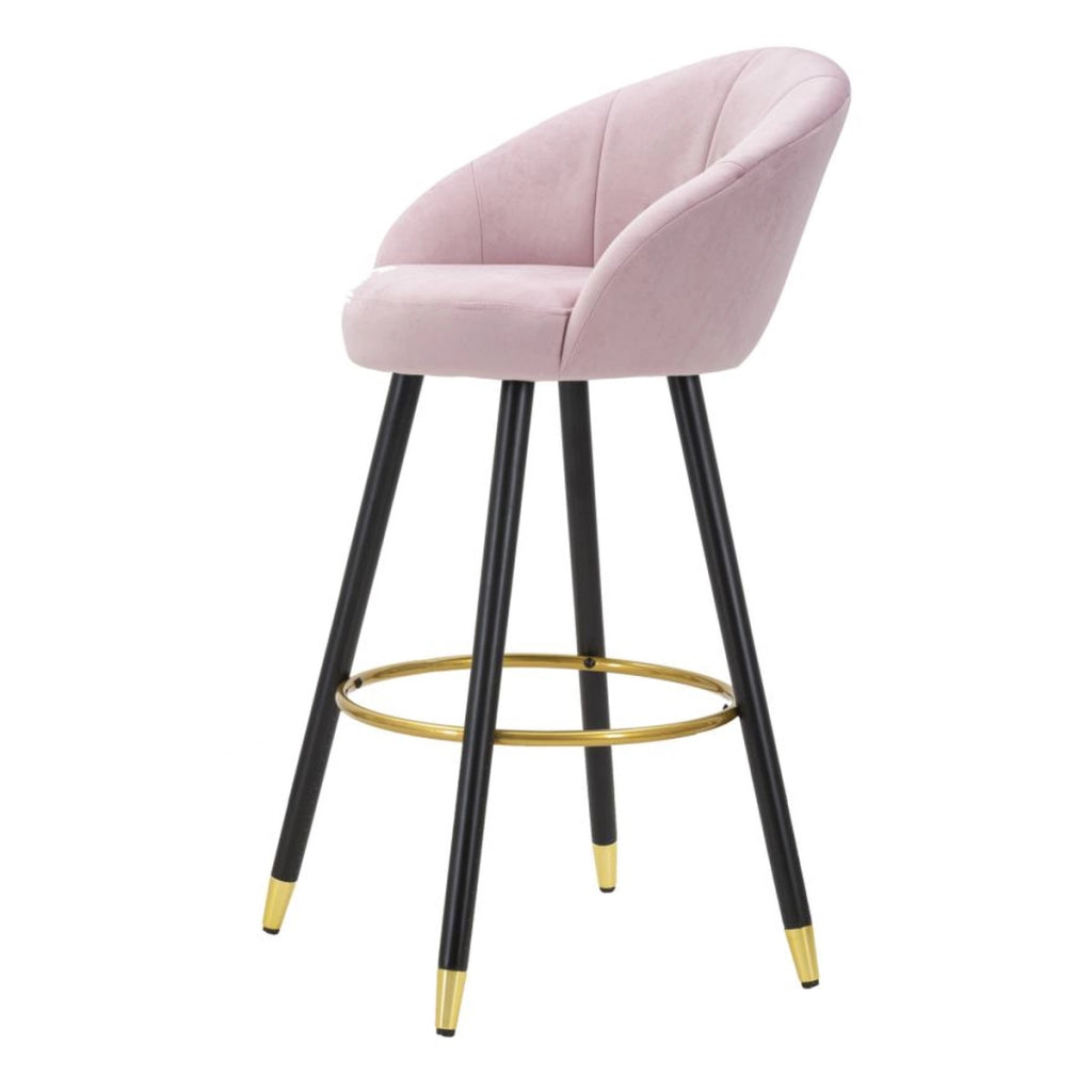 Sgabello Alto VKH431, Rosa, Metallo, 55x56x104 cm
