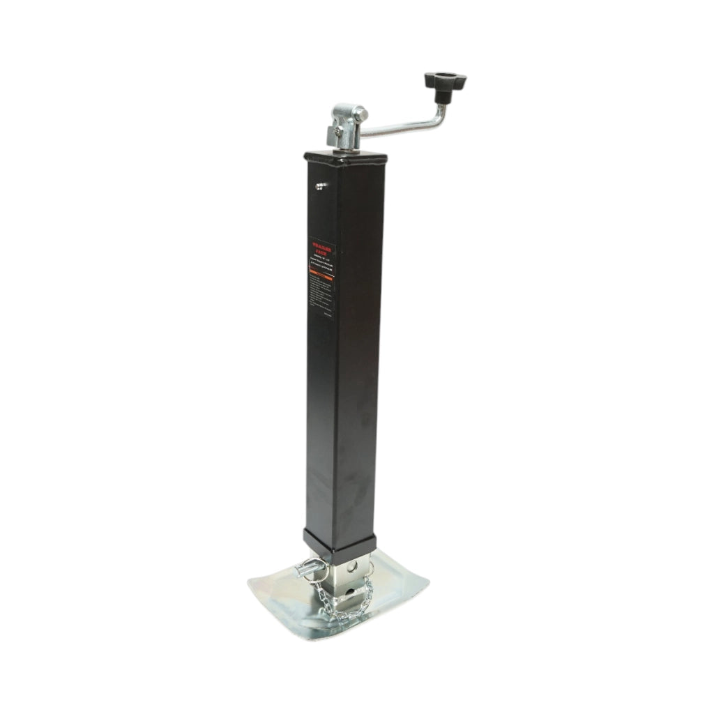 Piede di supporto per rimorchio regolabile con manovella, 56 cm, fissaggio laterale, carico massimo 3175 kg