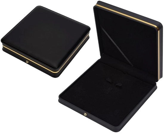 Scatola per gioielli in design elegante - Vetrina quadrata - Organizzatore di accessori - 19,4 x 19,3 x 4,2 cm - Scatola per gioielli