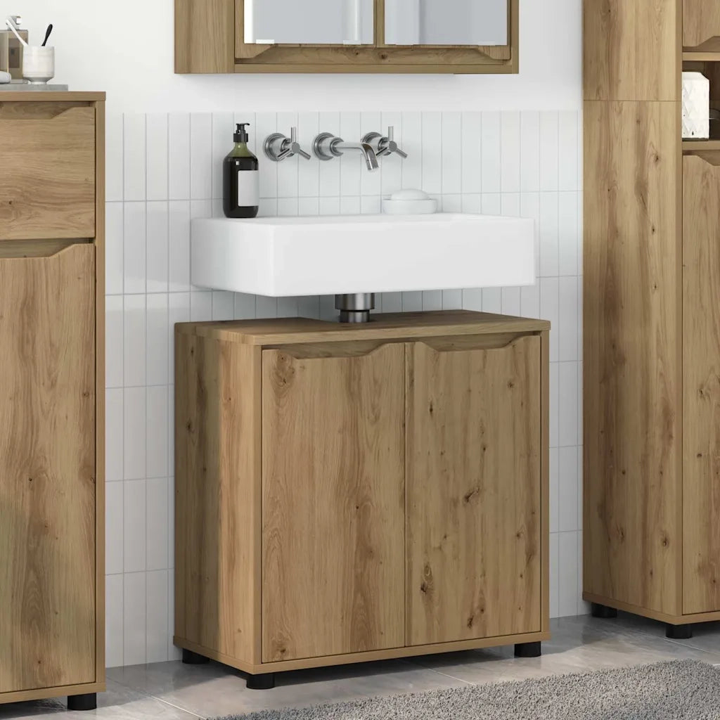 Mobile per lavabo da bagno Rovere artigianale 60 x 30 x 60 cm