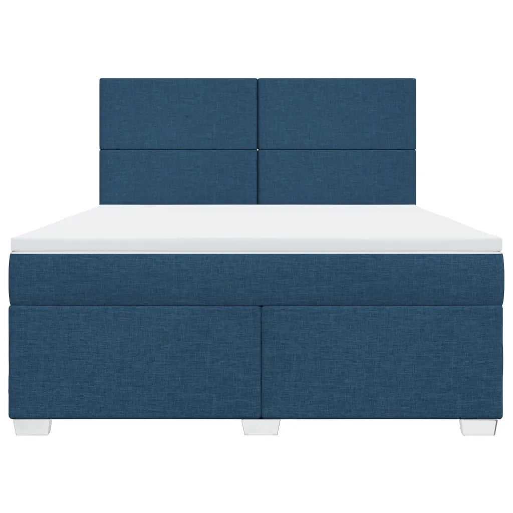 Giroletto a Molle con Materasso Blu 180x200 cm in Tessuto