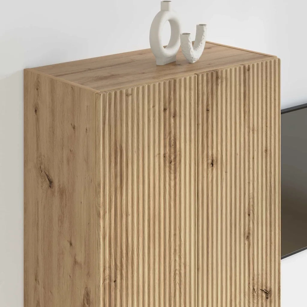 Mobile TV da parete Rovere artigianale 59,5 x 31 x 80 cm 892368