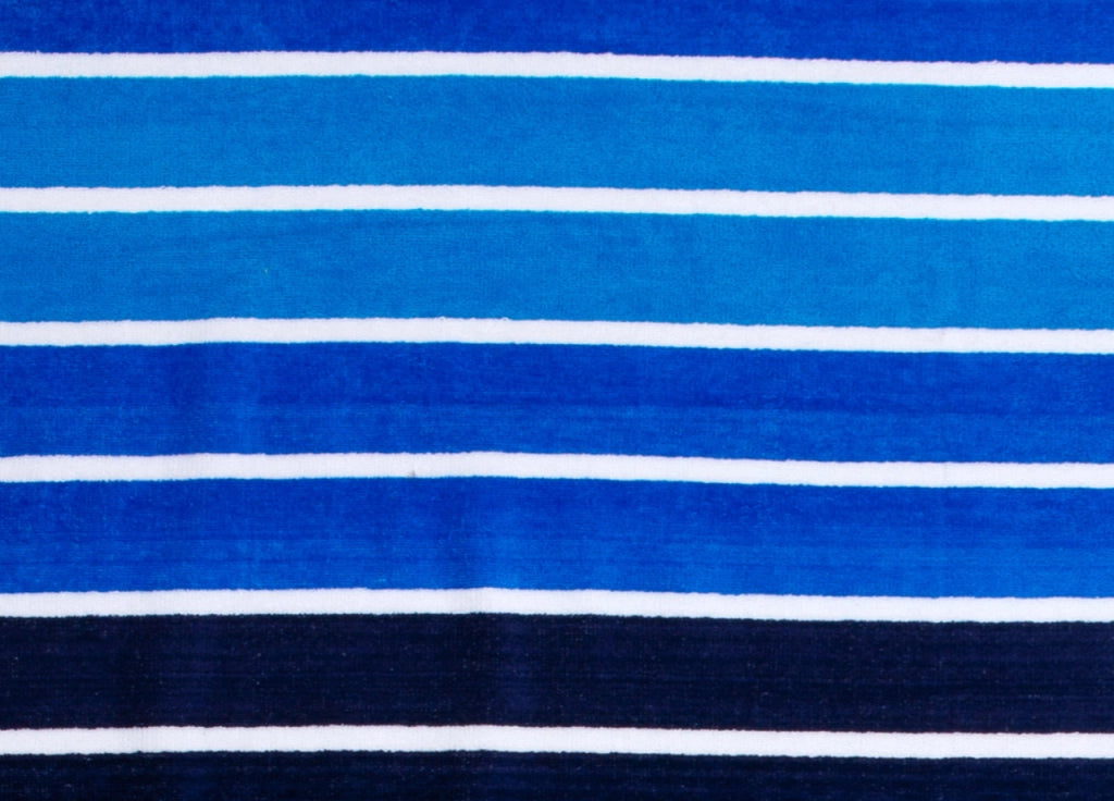 Telo Mare Jacquard Spugna Asciugamano Spiaggia Disegno Cairo - Telo Mare - Blu