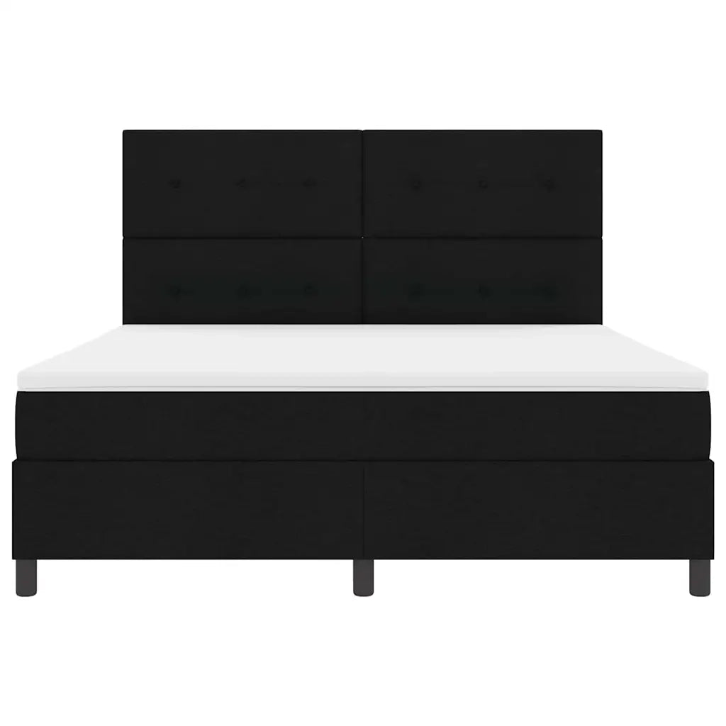 Letto a molle con materasso Nero 180 x 200 cm Tessuto 3339408