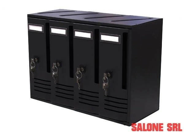 CASSETTA POSTALE MOD.CUBO 4 POSTI ALLUMINIO 420X175X300 TRIMEC CONDOMINIO