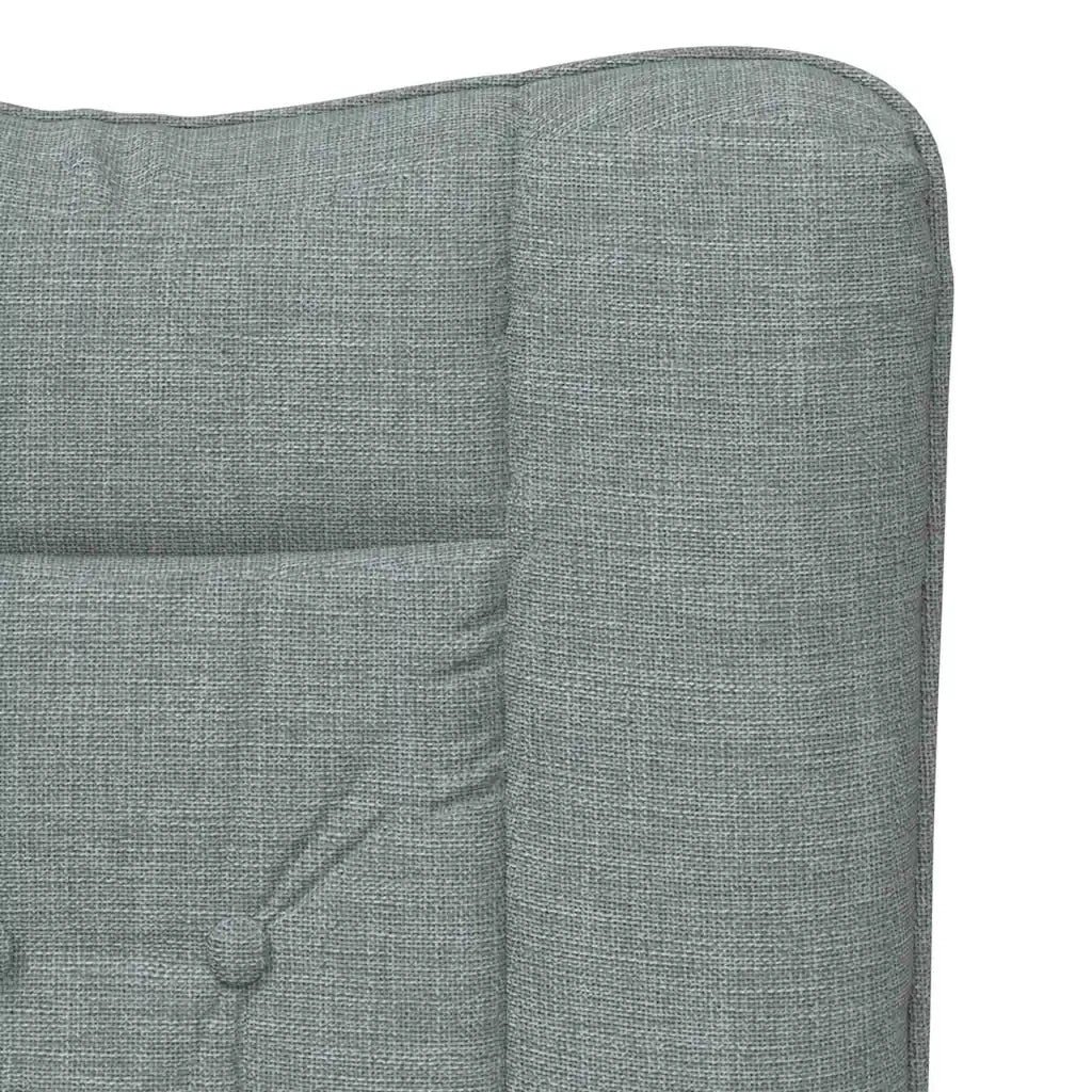 Poltrona | Sedia Relax Grigio chiaro 63 x 67 x 94 cm Tessuto e compensato
