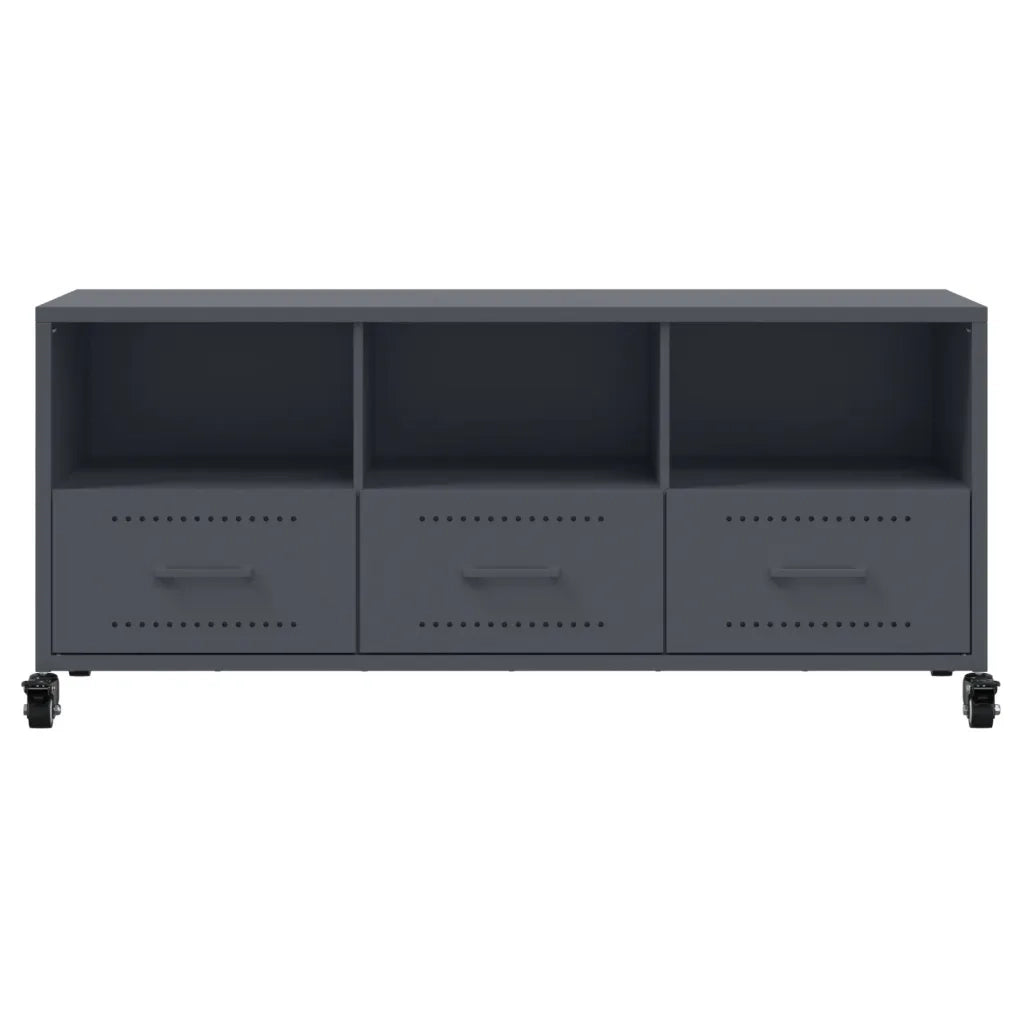 Mobile TV Antracite 100,5x39x43,5 cm Acciaio