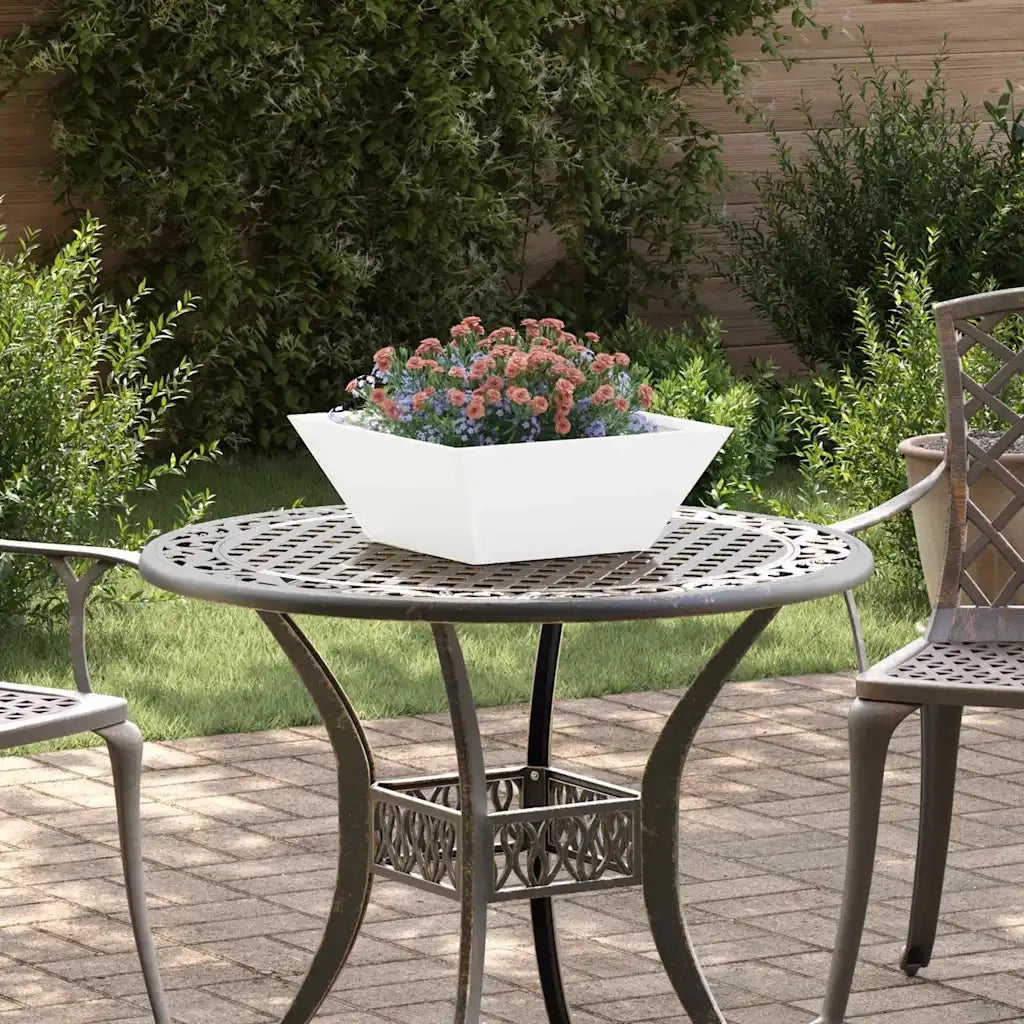 Vaso da giardino 5 pz-Set di 5 Fioriera da Esterno-Contenitore per Piante Bianco 40 x 40 x 15 cm