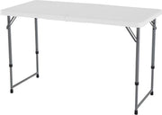 Tavolo da viaggio in alluminio pieghevole - 1219x61x61 cm - pieghevole - estensibile - altezza regolabile - 914 cm