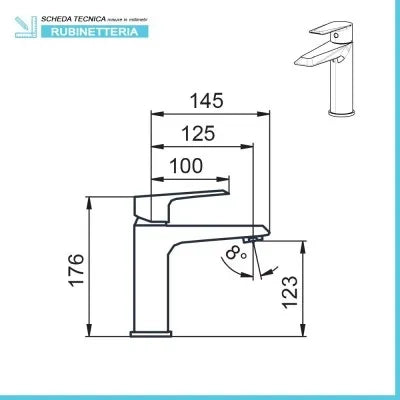 Set miscelatori lavabo e bidet in ottone cromo lucido Cristallo