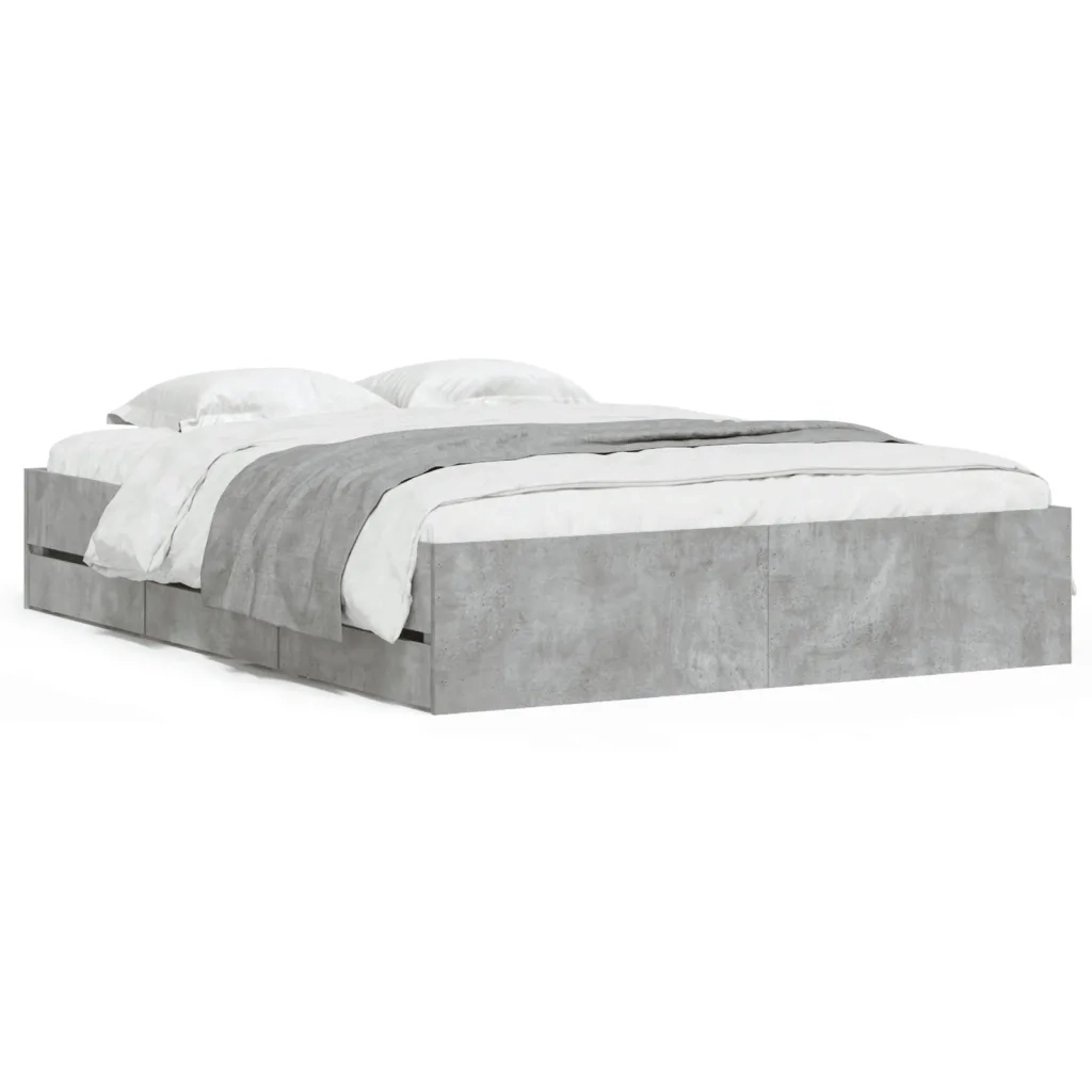Giroletto Cassetti Grigio Cemento 150x200 cm Legno Multistratocod mxl 109465