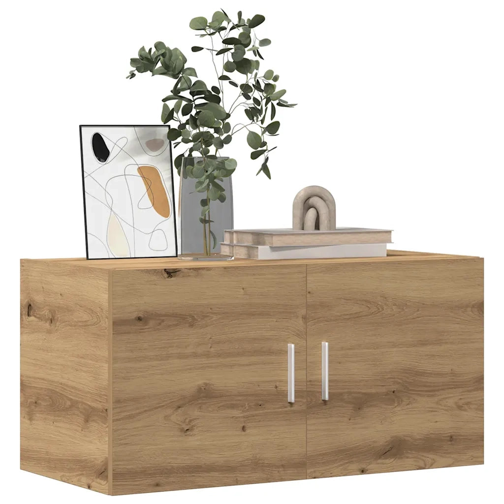 Armadietto a Muro | Mobile a Parete Rovere Artigianale 80x39x40 cm in Truciolato