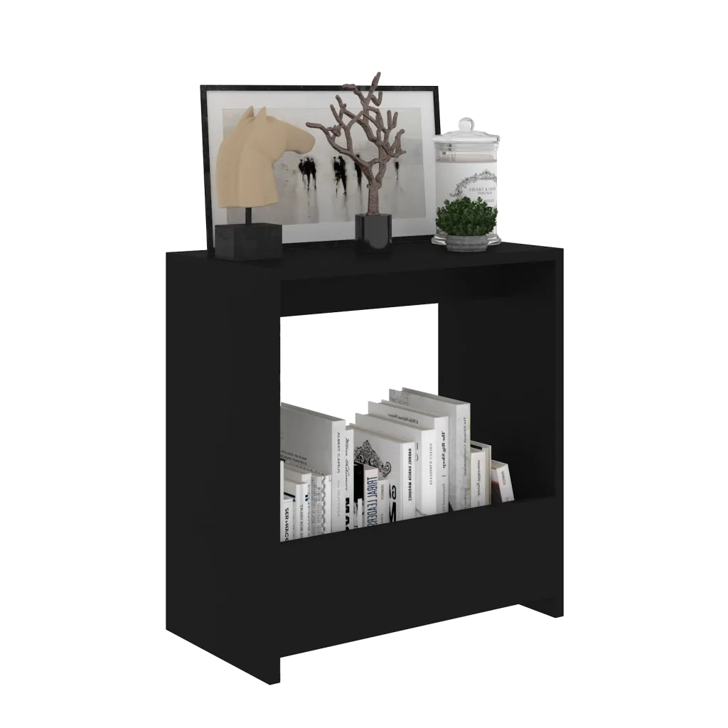 Tavolino Nero 50x26x50 cm in Truciolato cod mxl 10467