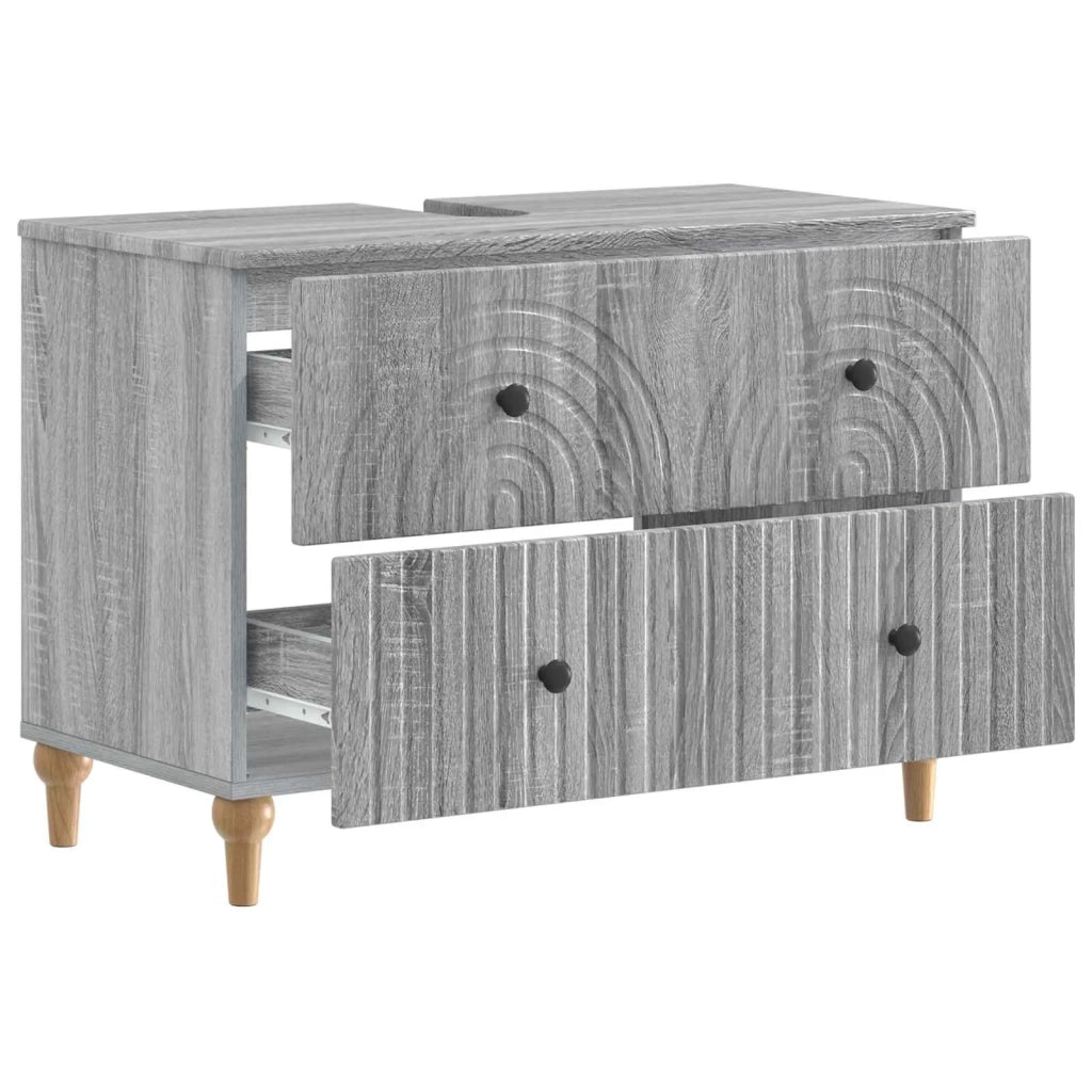 Armadio per Lavabo da Bagno ALKMAAR Sonoma grigio 896141