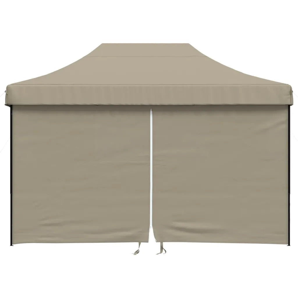 Tendone per Feste Pieghevole Pop-Up con 4 Pareti Tortora 4005026