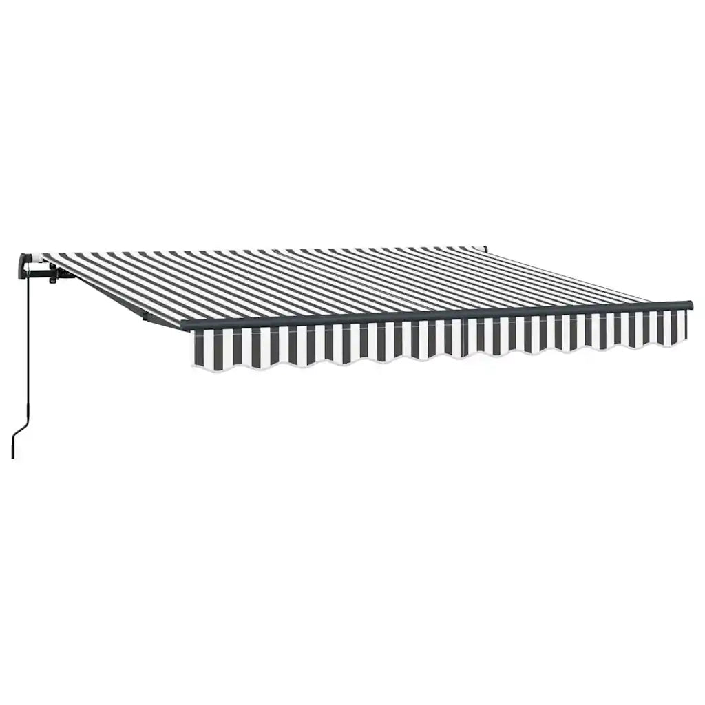 vidaXL Tenda Retrattile Antracite e Bianco 350 x 200 cm