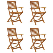 Set da Pranzo da Giardino 5 pz in Legno Massello di Acacia 44056