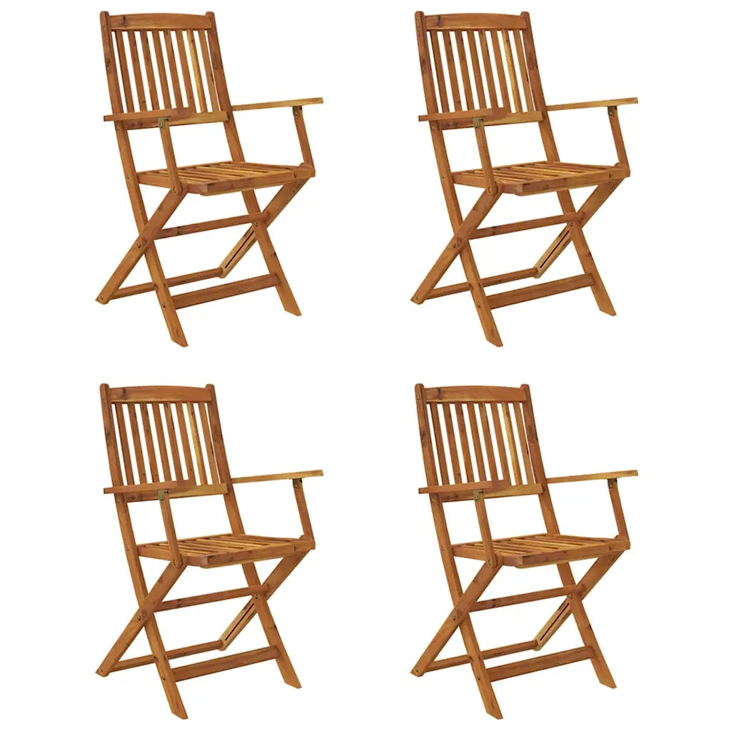 Set da Pranzo da Giardino 5 pz in Legno Massello di Acacia 44056