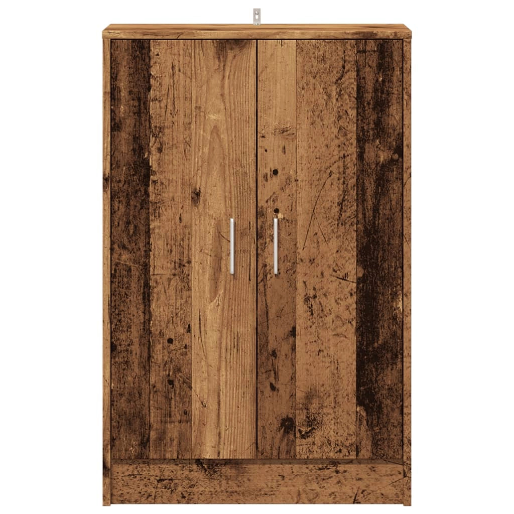 Scarpiera mobile contenitore per scarpe mobile per ingresso/corridoio/soggiorno legno invecchiato 60 x 35 x 92 cm legno ingegnerizzato marrone 02_0022110