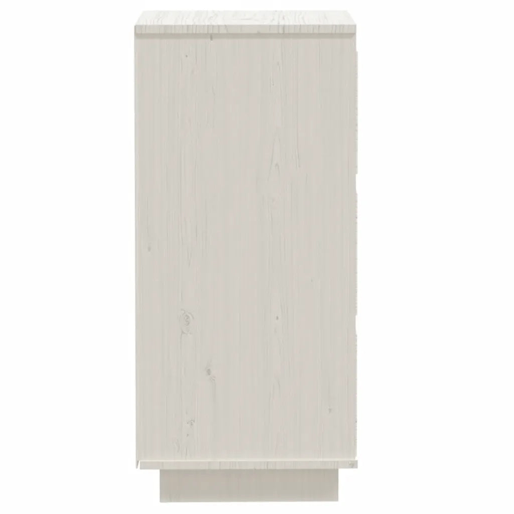 Credenze Bianche 2 pz 32x34x75 cm in Legno Massello di Pino cod mxl 12403