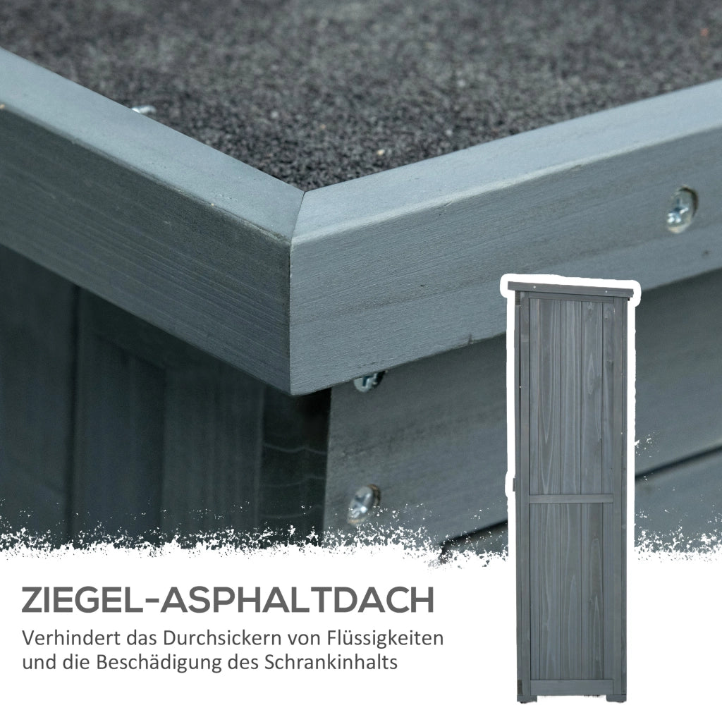 Casetta Giardino in Legno ¨C zephmum ¨C Grigio 87x46.5x160cm