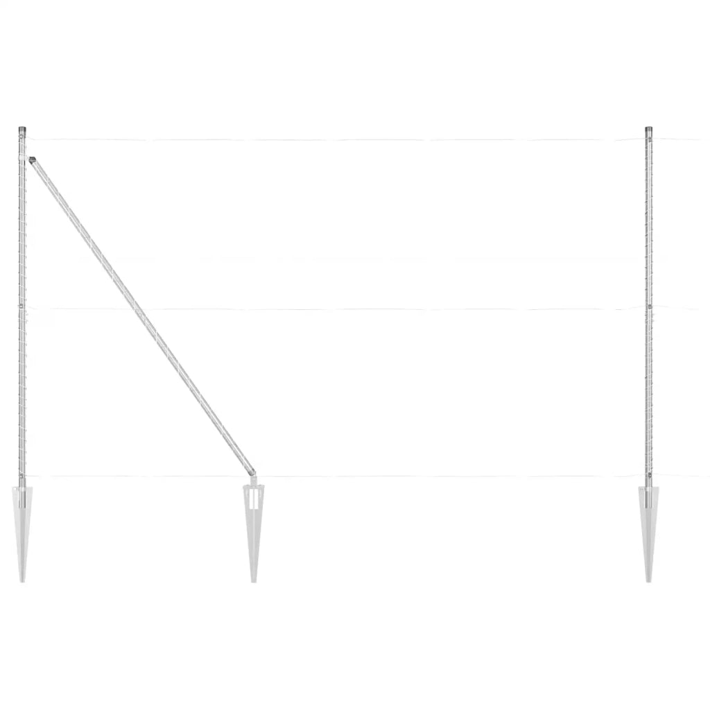 Palo della recinzione 52 pcs Grigio 3,2 x 3,2 x 225 cm 3350216