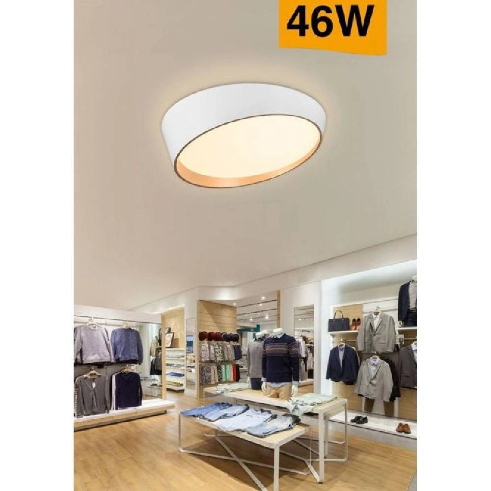 Trade Shop - Plafoniera A Led 46w Moderno Rotonda Irregolare Luce Fredda Calda Naturale C50-b -
