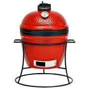 Kamado Joe KJ13RH Joe Jr Barbecue a Carbone Kettle Ceramica Ghisa 33 cm 907 cm² colore Rosso